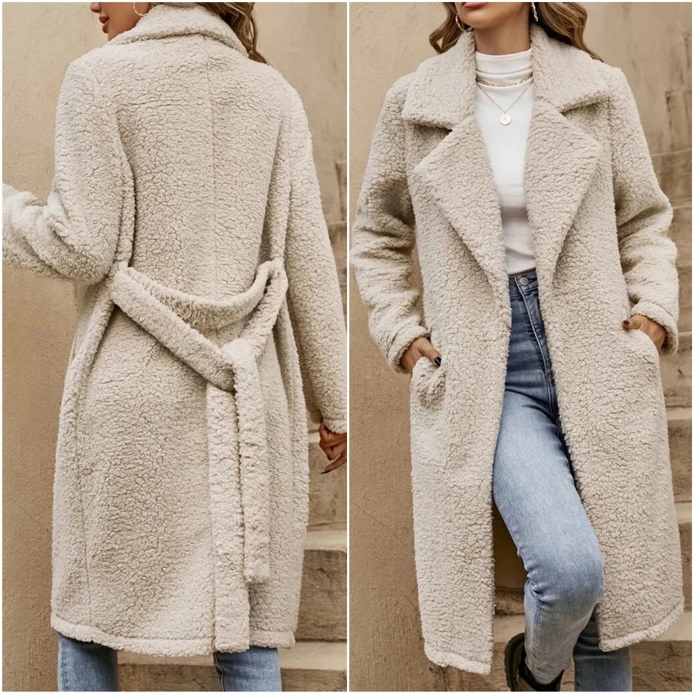 Cozy Pocket Teddy Oversized Jacket Coat - Picture 2 of 6